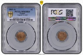 1861-A 1C Gad-87 F-103 MS64RD