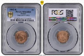 1862-K 2C Gad-104 F-108A MS64RD