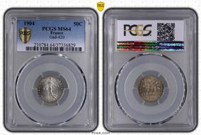 1904 50C Gad-420 F-190 MS64