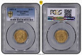 1851-A 20 Fr Gad-1059 F-529 MS61