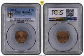 1938-J 2 Pfg J-362 MS65RD