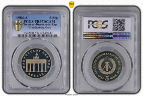 1984-A 5 Mk Brandenburg Gate PR67DCAM