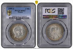 1909-A 3 Mk J-103 MS63