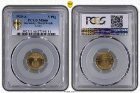 1939-A 5 Pfg J-363 MS66