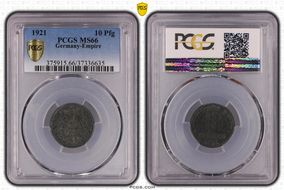 1921 10 Pfg Zinc J-299 MS66