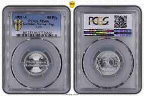 1921-A 50 Pfg J-301 MS66