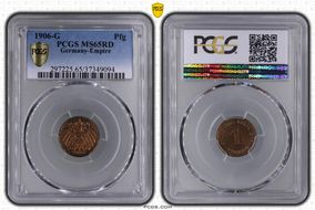 1906-G Pfg MS65RD