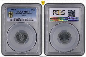 1943-F Pfg J-369 MS64