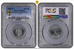 1942-F 50 Pfg J-372 MS65
