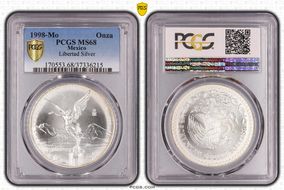 1998-Mo Onza Libertad Ag MS68
