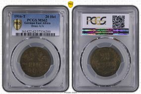 1916-T 20 Hel Brass A/A MS62