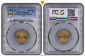 1937-A 10 Pfg J-364 MS66