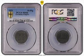 1921 10 Pfg Zinc J-299 MS66