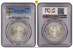 1931-A 5 Mk Oak Tree J-331 MS66