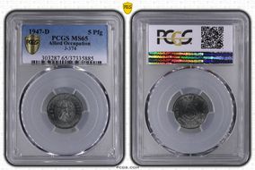 1947-D 5 Pfg J-374 MS65