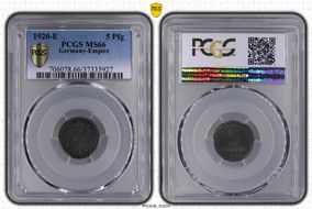 1920-E 5 Pfg J-297 MS66