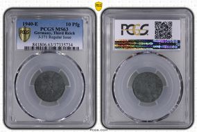 1940-E 10 Pfg J-371 Regular Issue MS63