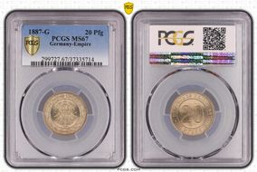 1887-G 20 Pfg J-6 MS67