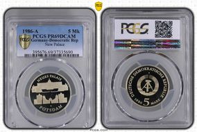1986-A 5 Mk New Palace PR69DCAM