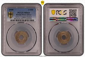 1908 1/10D KM-3 Copper-Nickel MS64