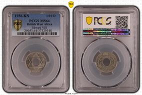 1936-KN 1/10D Edward VIII MS64
