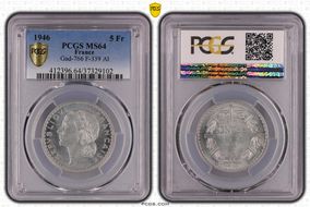 1946 5 Fr Gad-766 F-339 Al MS64