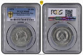 1970 10 Mk Beethoven J-1528 MS68