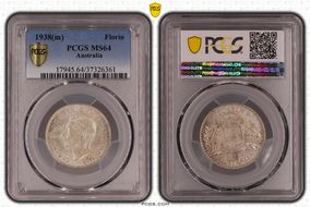 1938(m) Florin KM-40  Ag MS64