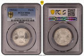 1962(m) Florin KM-60  Ag MS66