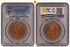 1956 1D KM-24.2 Strap MS64RD