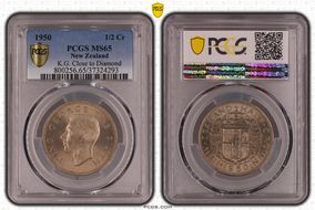 1950 1/2 Cr K.G. Close to Diamond MS65