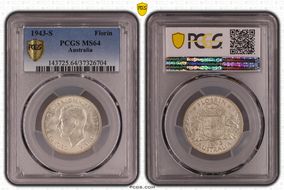 1943-S Florin KM-40  Ag MS64