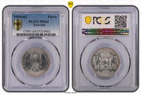1956(m) Florin KM-60  Ag MS64