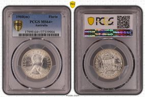 1960(m) Florin KM-60  Ag MS64+