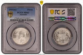 1941(m) Florin KM-40  Ag MS63