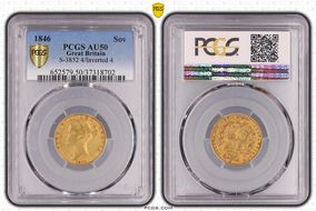 1846 Sov S-3852 4/Inverted 4 AU50