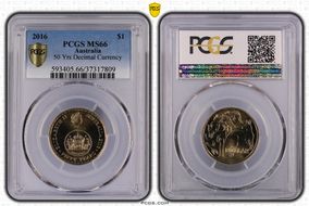 2016 $1 50 Yrs Decimal Currency MS66