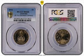 2016 $1 50 Yrs Decimal Currency MS66
