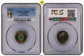 2014 $2 Remembrance - Colorized MS65