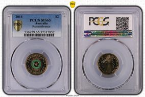 2014 $2 Remembrance - Colorized MS65