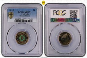 2014 $2 Remembrance - Colorized MS65