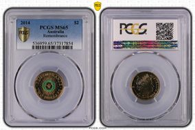 2014 $2 Remembrance - Colorized MS65