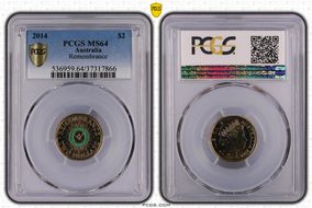 2014 $2 Remembrance - Colorized MS64