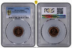 1970-F 2 Pfg PR65