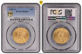 1901-S $10 MS64+