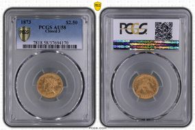 1873 $2.50 Closed 3 AU58