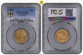 1857 Sov S-3852D AU55