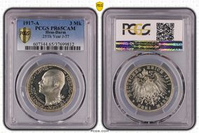1917-A 3 Mk 25Th Year J-77 PR65CAM