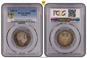 1901-E 2 Mk J-124 MS65