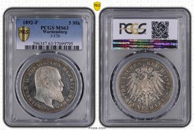 1892-F 5 Mk J-176 MS63